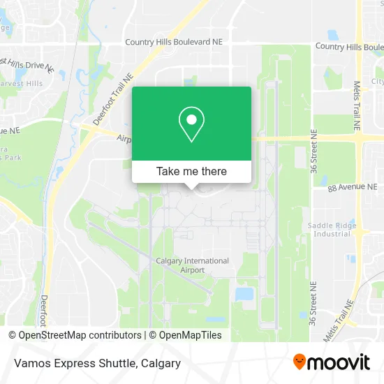 Vamos Express Shuttle map
