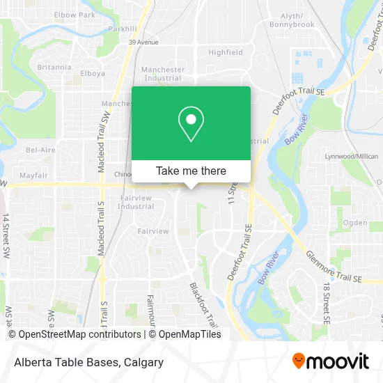 Alberta Table Bases map