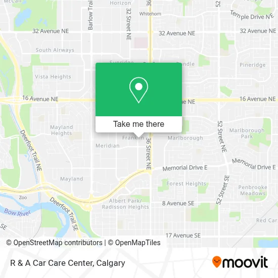 R & A Car Care Center map