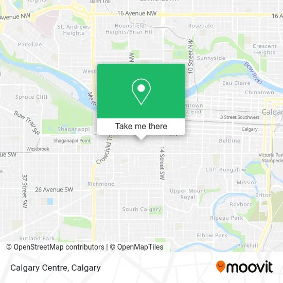 Calgary Centre map
