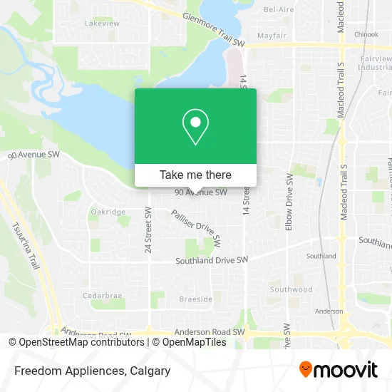 Freedom Appliences map