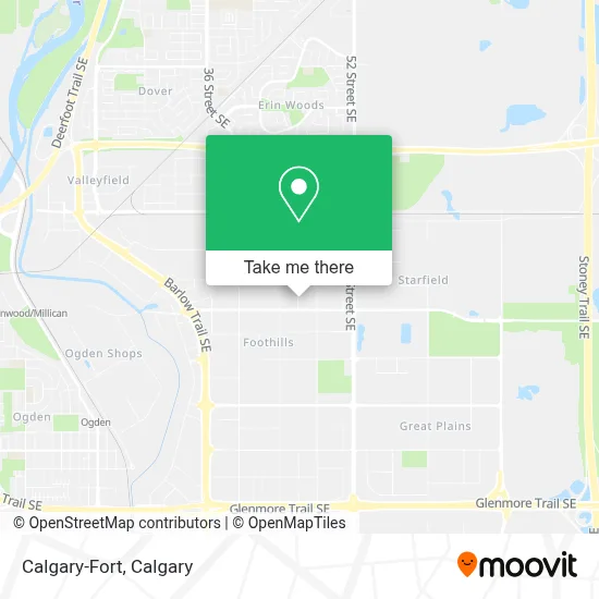 Calgary-Fort map