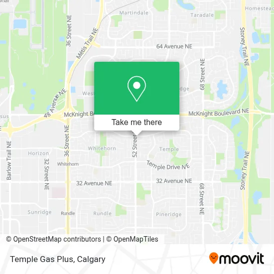 Temple Gas Plus map