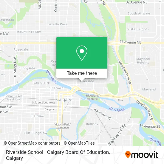 Riverside School | Calgary Board Of Education map