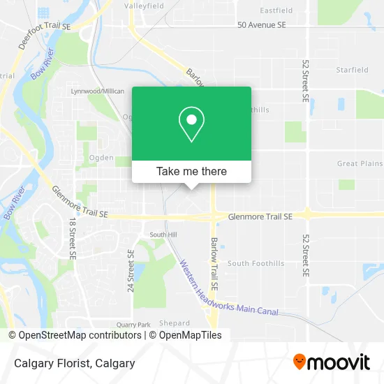 Calgary Florist map