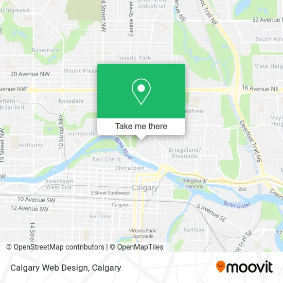 Calgary Web Design map