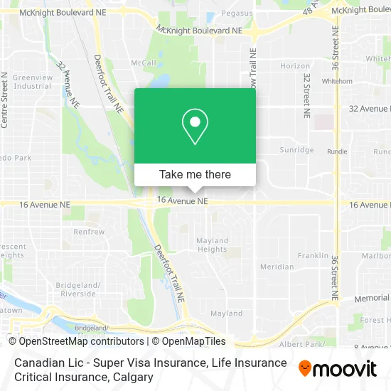 Canadian Lic - Super Visa Insurance, Life Insurance Critical Insurance map
