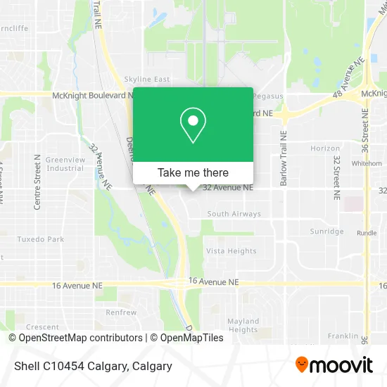 Shell C10454 Calgary map