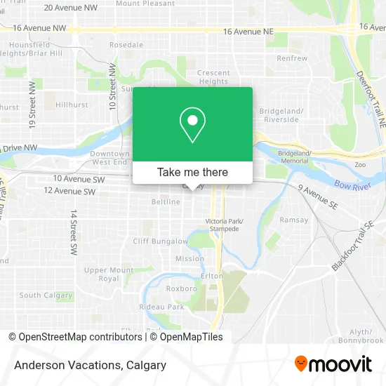 Anderson Vacations map
