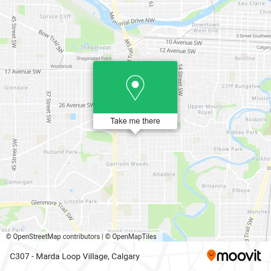 C307 - Marda Loop Village map
