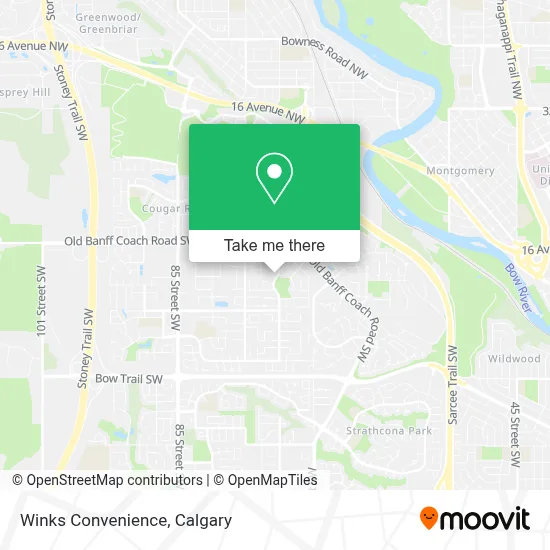 Winks Convenience map