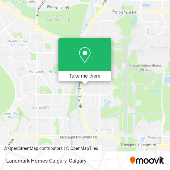 Landmark Homes Calgary map