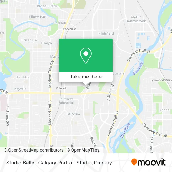 Studio Belle - Calgary Portrait Studio map