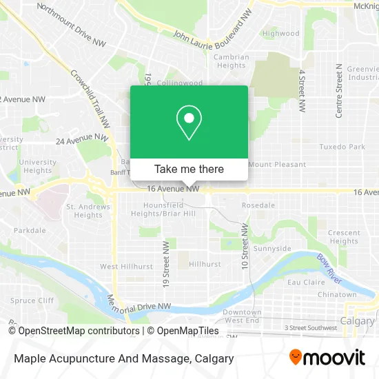 Maple Acupuncture And Massage map
