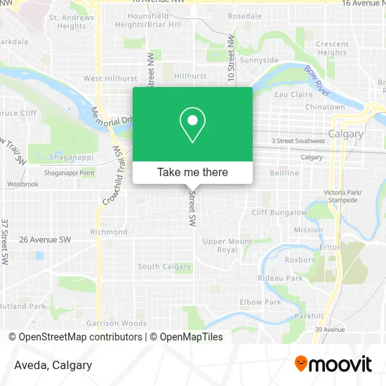 Aveda map
