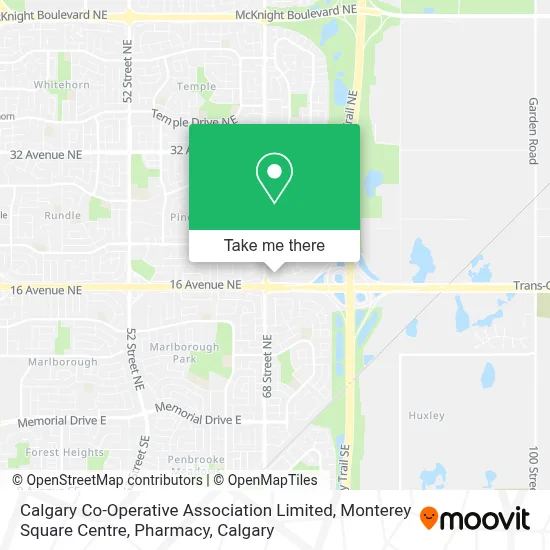 Calgary Co-Operative Association Limited, Monterey Square Centre, Pharmacy map