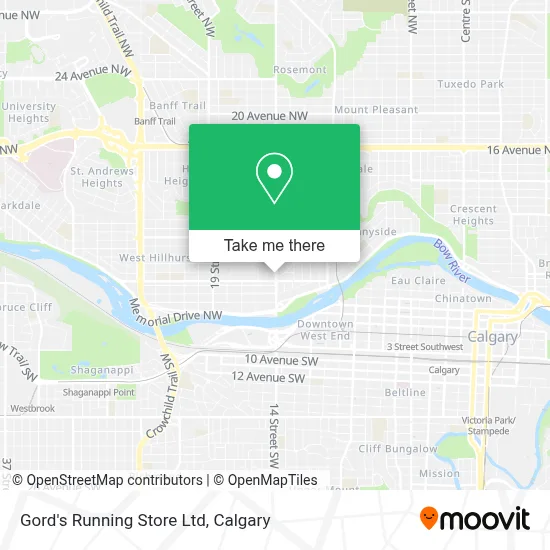 Gord's Running Store Ltd map