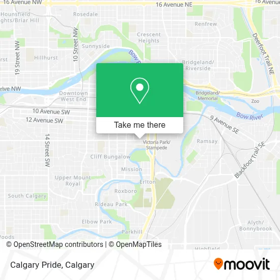 Calgary Pride map