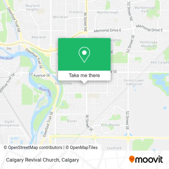 Calgary Revival Church map