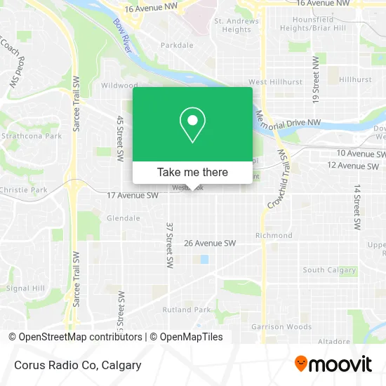 Corus Radio Co map