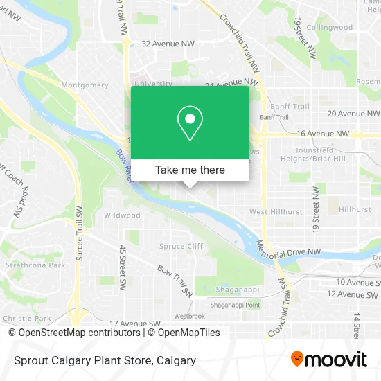 Sprout Calgary Plant Store map