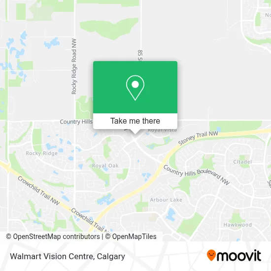 Walmart Vision Centre map