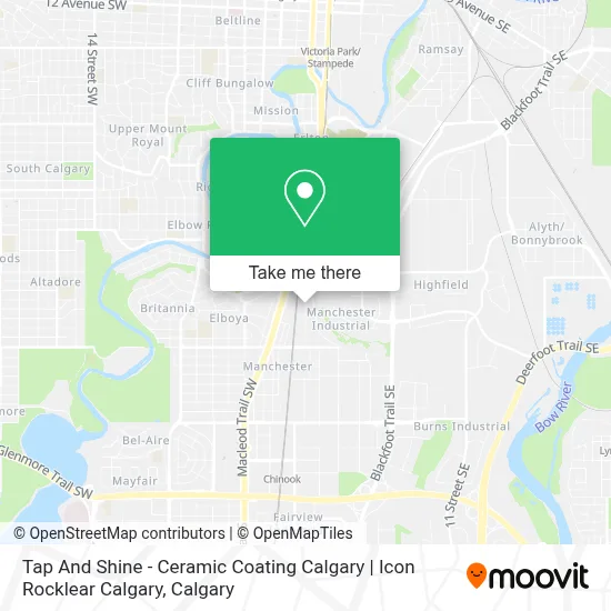 Tap And Shine - Ceramic Coating Calgary | Icon Rocklear Calgary map
