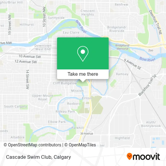 Cascade Swim Club map