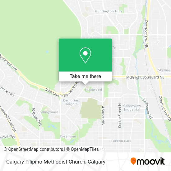 Calgary Filipino Methodist Church map