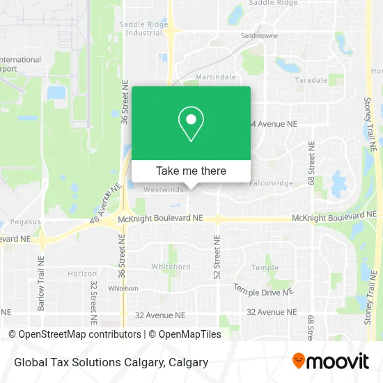 Global Tax Solutions Calgary map