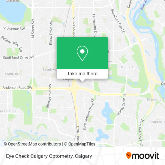 Eye Check Calgary Optometry map
