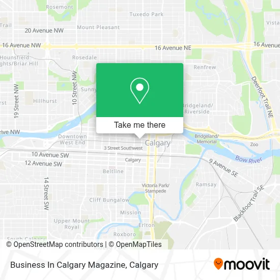 Business In Calgary Magazine map