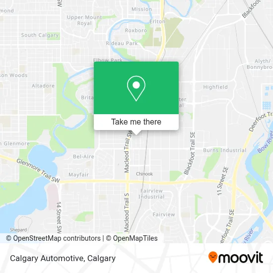 Calgary Automotive map