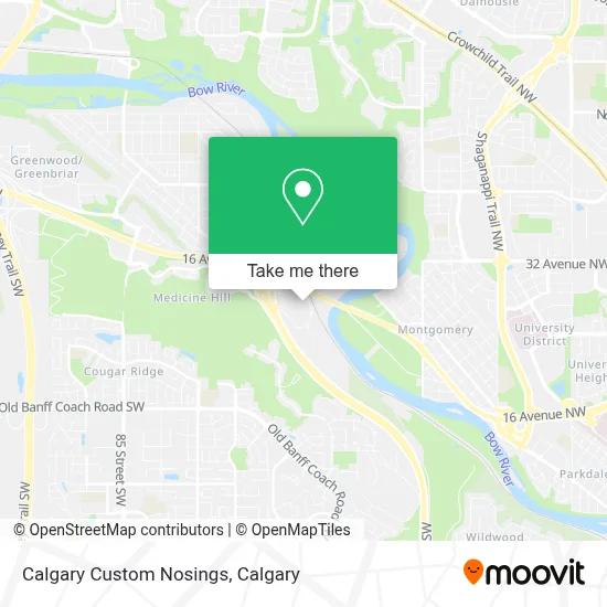 Calgary Custom Nosings map