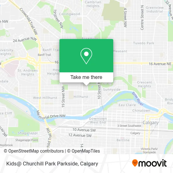 Kids@ Churchill Park Parkside map