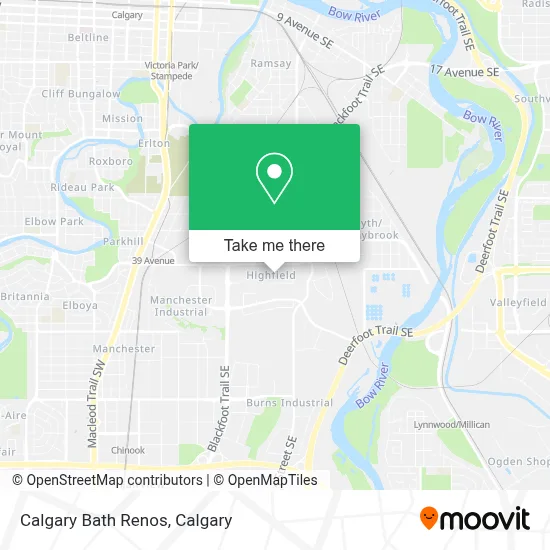 Calgary Bath Renos map