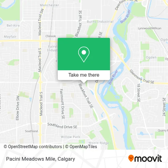 Pacini Meadows Mile map