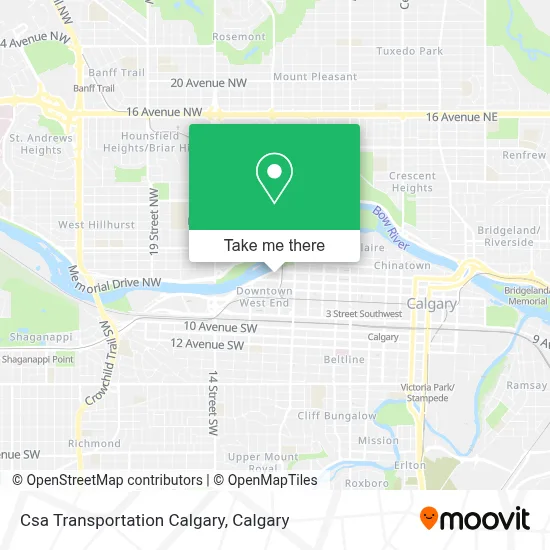 Csa Transportation Calgary map