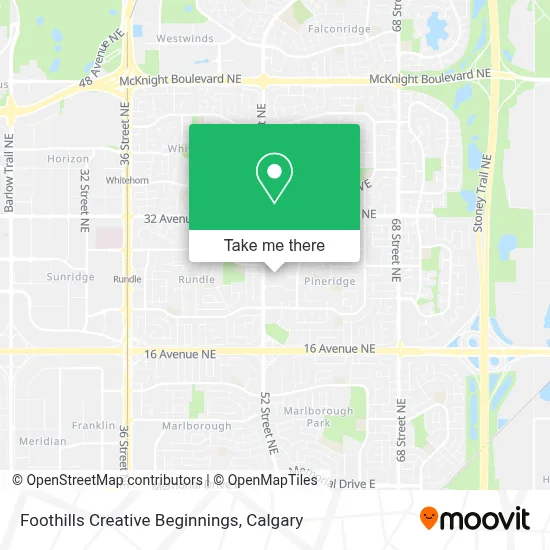 Foothills Creative Beginnings map