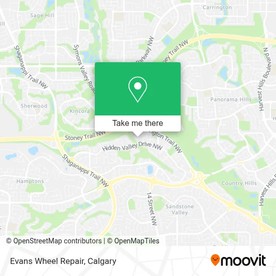 Evans Wheel Repair map
