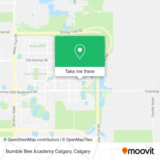 Bumble Bee Academy Calgary map