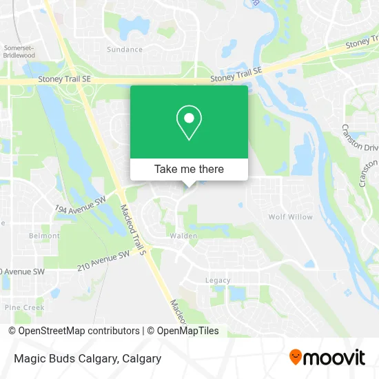 Magic Buds Calgary map