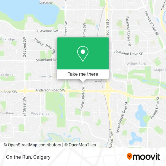 On the Run map