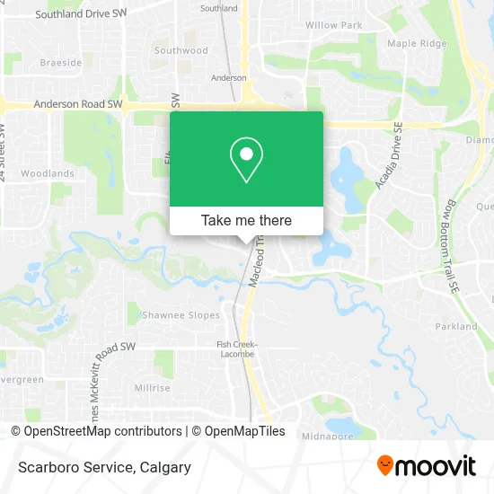 Scarboro Service map