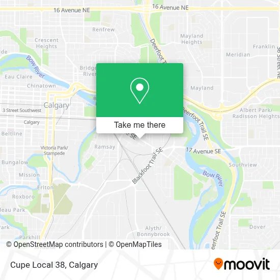 Cupe Local 38 map