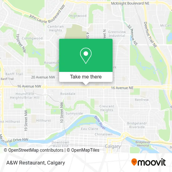 A&W Restaurant map