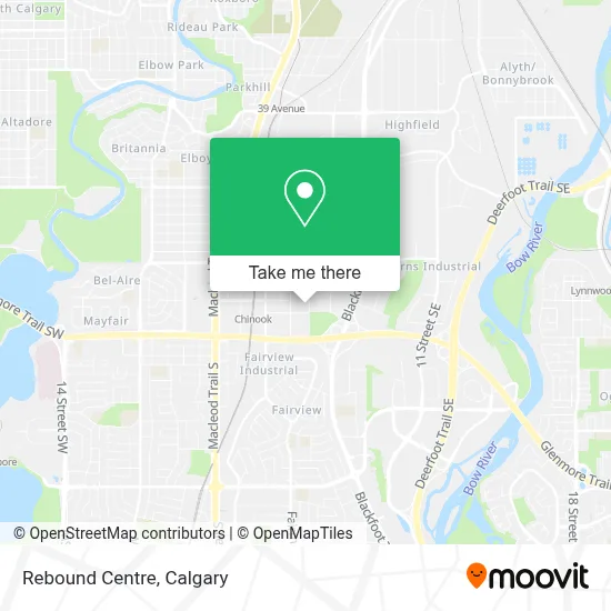 Rebound Centre map