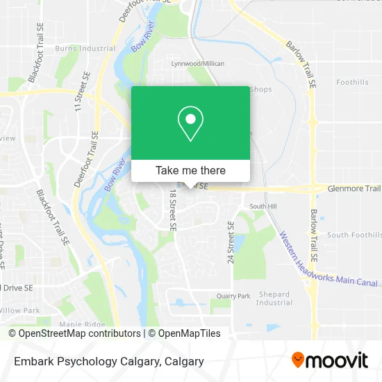Embark Psychology Calgary map
