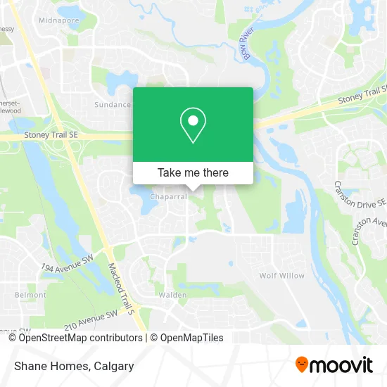 Shane Homes map