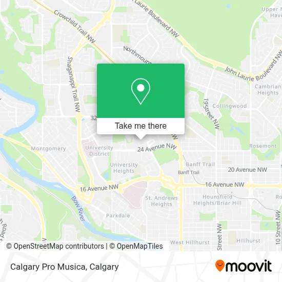 Calgary Pro Musica map